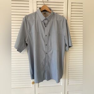 Men's Storm Creek Blue Naturalist 4-Way Stretch Short Sleeve Outdoor Shirt XLT